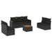 Set mobilier de grădină cu perne, 8 piese, negru, poliratan - WALTI WALTI