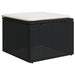 Set mobilier de grădină cu perne, 4 piese, negru, poliratan - WALTI WALTI