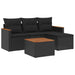 Set mobilier de grădină cu perne, 5 piese, negru, poliratan - WALTI WALTI