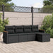 Set mobilier de grădină cu perne, 5 piese, negru, poliratan - WALTI WALTI