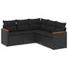 Set mobilier de grădină cu perne, 5 piese, negru, poliratan - WALTI WALTI