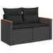 Set mobilier de grădină cu perne, 5 piese, negru, poliratan - WALTI WALTI