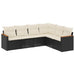 Set mobilier de grădină cu perne, 6 piese, negru, poliratan - WALTI WALTI