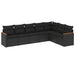 Set canapele de grădină cu perne, 7 piese, negru, poliratan - WALTI WALTI