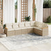 Set canapele de grădină, 7 piese, cu perne, bej, poliratan - WALTI WALTI