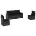 Set mobilier de grădină cu perne, 5 piese, negru, poliratan - WALTI WALTI