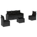 Set mobilier de grădină cu perne, 6 piese, negru, poliratan - WALTI WALTI