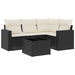 Set mobilier de grădină cu perne, 5 piese, negru, poliratan - WALTI WALTI