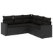 Set mobilier de grădină cu perne, 5 piese, negru, poliratan - WALTI WALTI
