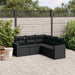 Set mobilier de grădină cu perne, 5 piese, negru, poliratan - WALTI WALTI