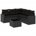 Set mobilier de grădină cu perne, 6 piese, negru, poliratan - WALTI WALTI