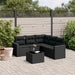 Set mobilier de grădină cu perne, 6 piese, negru, poliratan - WALTI WALTI