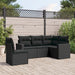 Set mobilier de grădină cu perne, 5 piese, negru, poliratan - WALTI WALTI