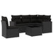 Set mobilier de grădină cu perne, 6 piese, negru, poliratan - WALTI WALTI