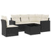 Set mobilier de grădină cu perne, 6 piese, negru, poliratan - WALTI WALTI