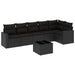 Set canapele de grădină cu perne, 7 piese, negru, poliratan - WALTI WALTI