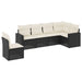 Set mobilier de grădină cu perne, 6 piese, negru, poliratan - WALTI WALTI
