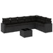 Set mobilier de grădină cu perne, 8 piese, negru, poliratan - WALTI WALTI