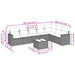 Set mobilier de grădină cu perne, 8 piese, negru, poliratan - WALTI WALTI