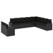 Set canapele de grădină cu perne, 10 piese, negru, poliratan - WALTI WALTI