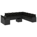Set canapele de grădină, 12 piese, cu perne, negru, poliratan - WALTI WALTI