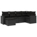 Set mobilier de grădină cu perne, 6 piese, negru, poliratan - WALTI WALTI