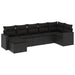 Set canapele de grădină cu perne, 7 piese, negru, poliratan - WALTI WALTI