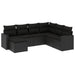 Set canapele de grădină cu perne, 7 piese, negru, poliratan - WALTI WALTI