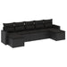 Set canapele de grădină cu perne, 7 piese, negru, poliratan - WALTI WALTI