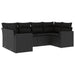 Set mobilier de grădină cu perne, 6 piese, negru, poliratan - WALTI WALTI