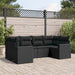 Set mobilier de grădină cu perne, 6 piese, negru, poliratan - WALTI WALTI