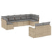 Set canapele de grădină, 9 piese, cu perne, bej, poliratan - WALTI WALTI
