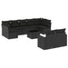 Set canapele de grădină cu perne, 10 piese, negru, poliratan - WALTI WALTI