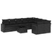 Set canapele de grădină cu perne, 10 piese, negru, poliratan - WALTI WALTI