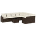 Set canapele de grădină cu perne, 10 piese, maro, poliratan - WALTI WALTI
