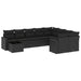 Set canapele de grădină cu perne, 10 piese, negru, poliratan - WALTI WALTI