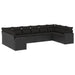 Set canapele de grădină cu perne, 10 piese, negru, poliratan - WALTI WALTI
