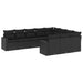 Set canapele de grădină cu perne, 10 piese, negru, poliratan - WALTI WALTI