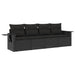 Set mobilier de grădină cu perne, 4 piese, negru, poliratan - WALTI WALTI
