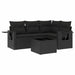 Set mobilier de grădină cu perne, 5 piese, negru, poliratan - WALTI WALTI