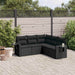 Set mobilier de grădină cu perne, 5 piese, negru, poliratan - WALTI WALTI