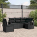 Set mobilier de grădină cu perne, 5 piese, negru, poliratan - WALTI WALTI