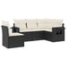 Set mobilier de grădină cu perne, 5 piese, negru, poliratan - WALTI WALTI