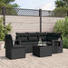 Set mobilier de grădină cu perne, 6 piese, negru, poliratan - WALTI WALTI