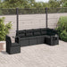 Set mobilier de grădină cu perne, 6 piese, negru, poliratan - WALTI WALTI