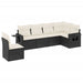 Set mobilier de grădină cu perne, 6 piese, negru, poliratan - WALTI WALTI