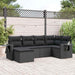 Set mobilier de grădină cu perne, 6 piese, negru, poliratan - WALTI WALTI