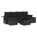 Set canapele de grădină cu perne, 7 piese, negru, poliratan - WALTI WALTI