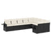 Set mobilier de grădină cu perne, 9 piese, negru, poliratan - WALTI WALTI