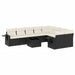 Set canapele de grădină cu perne, 10 piese, negru, poliratan - WALTI WALTI